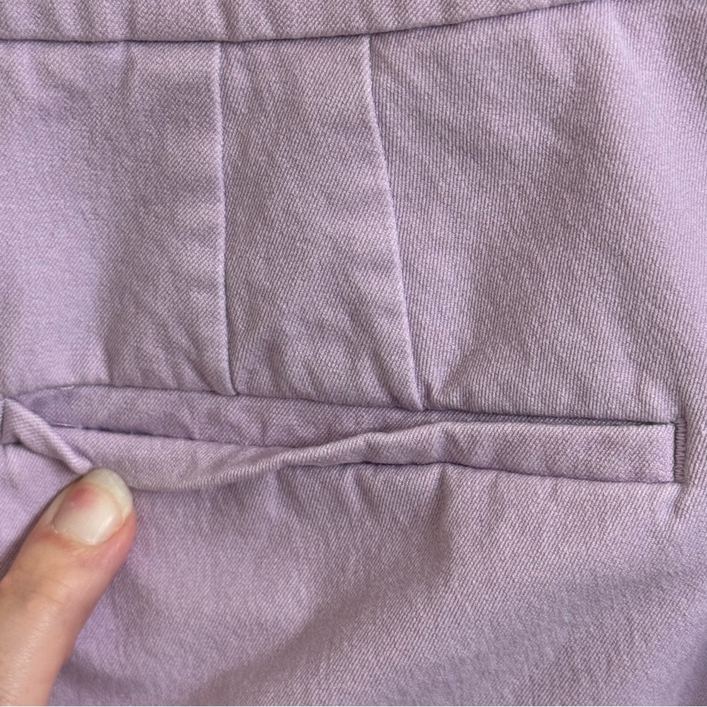Talbots Womens Size 6 Chatham Crop Scalloped Tulip Hem Lilac Purple Careerwear - Picture 5 of 12